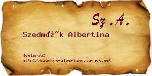 Szedmák Albertina névjegykártya